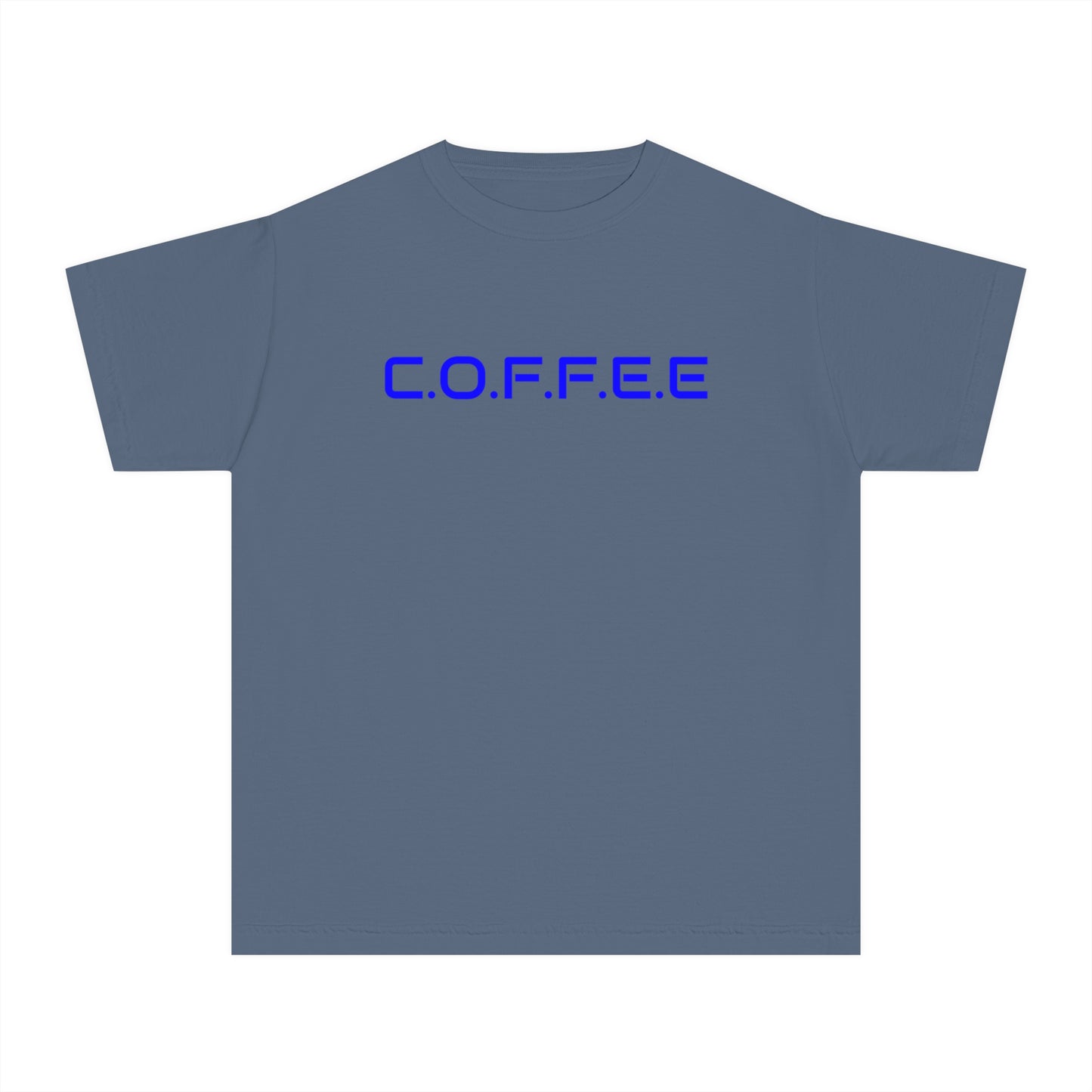 Youth Adult Coffee Christian Blue Words Only