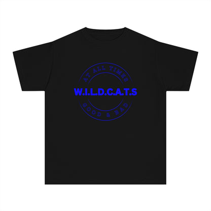 Youth Wildcats Christian Blue Letters & Picture