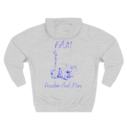 Fam Hoodie Blue Words