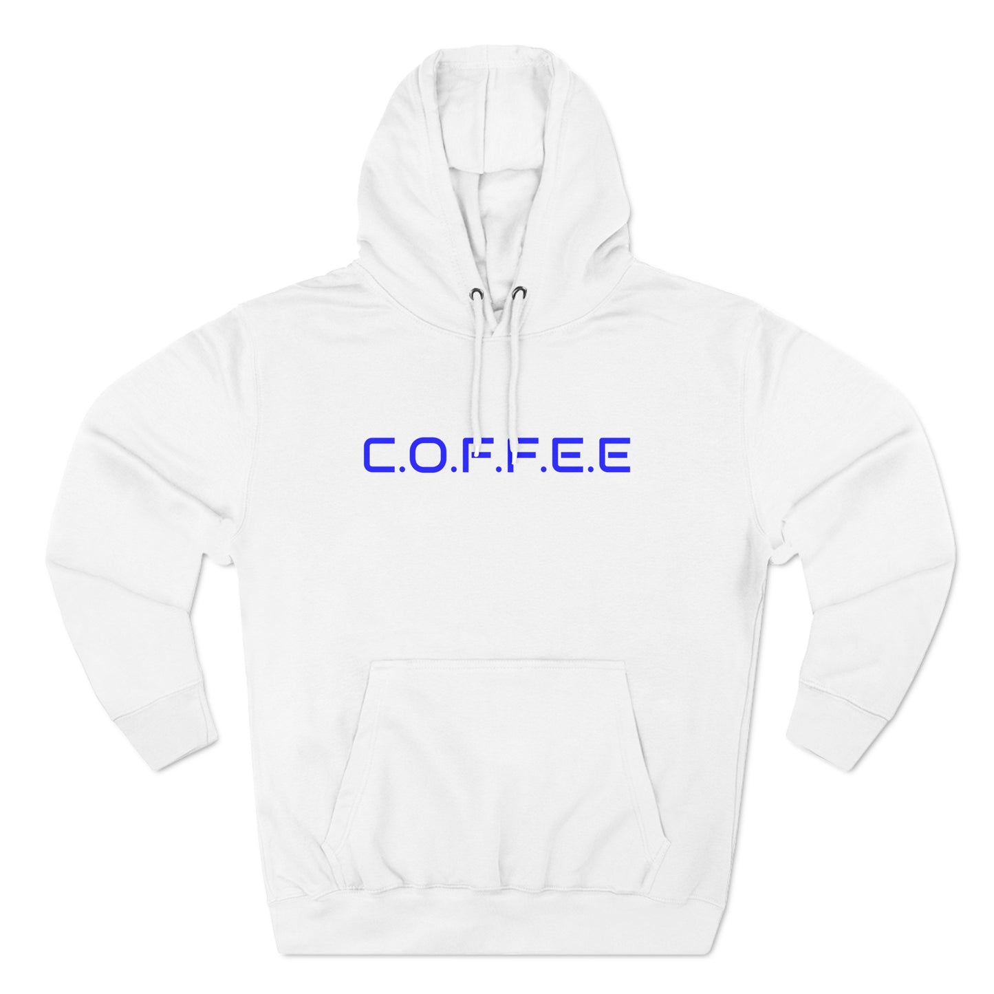 Adult Coffee Christian Blue Words Only Hoodie