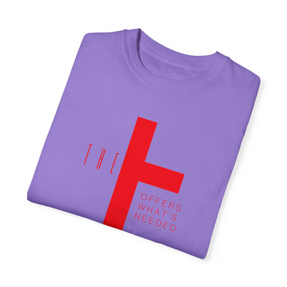 Adult T-Town Christian Red Letters & Cross