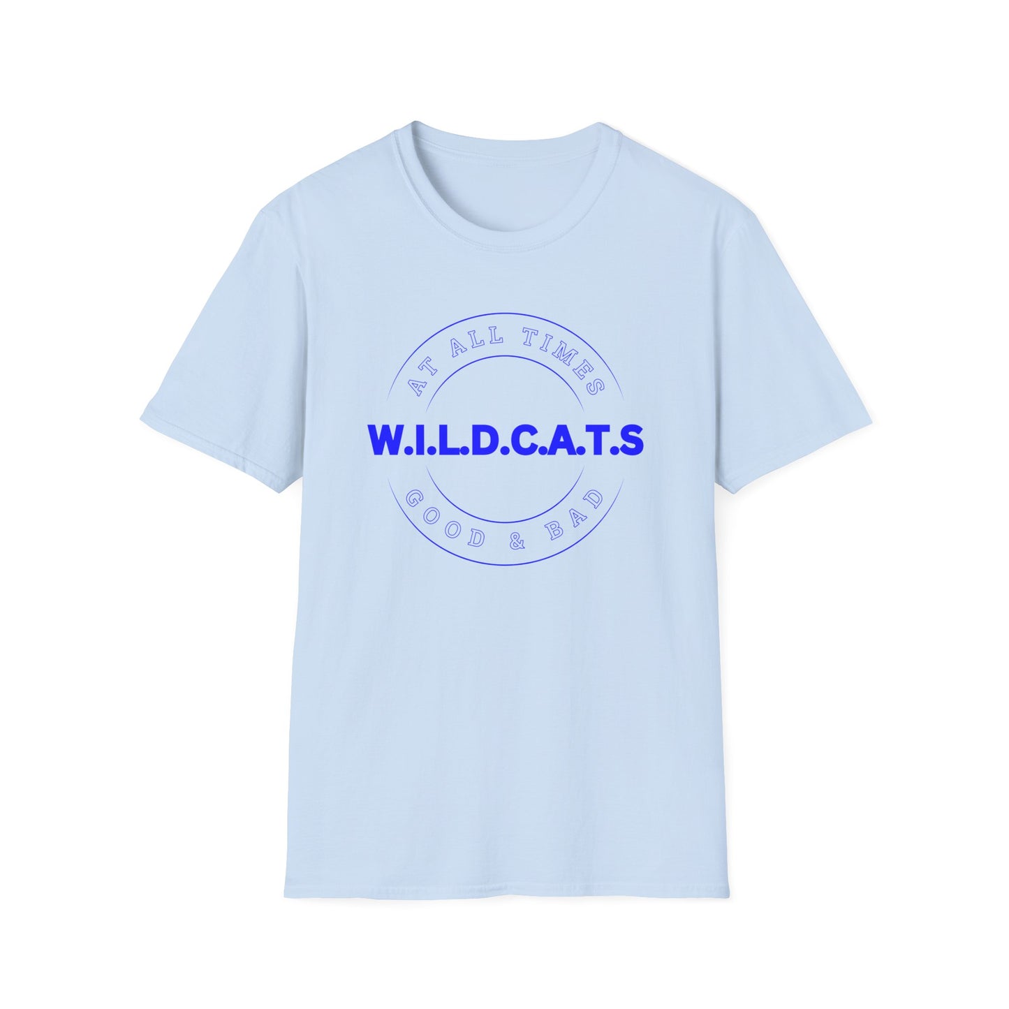 Wildcats Christian Blue Letters & Picture