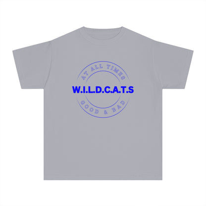 Youth Wildcats Christian Blue Letters & Picture