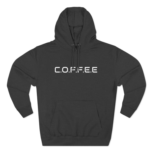 Adult Coffee Christian White Words Only Hoodie