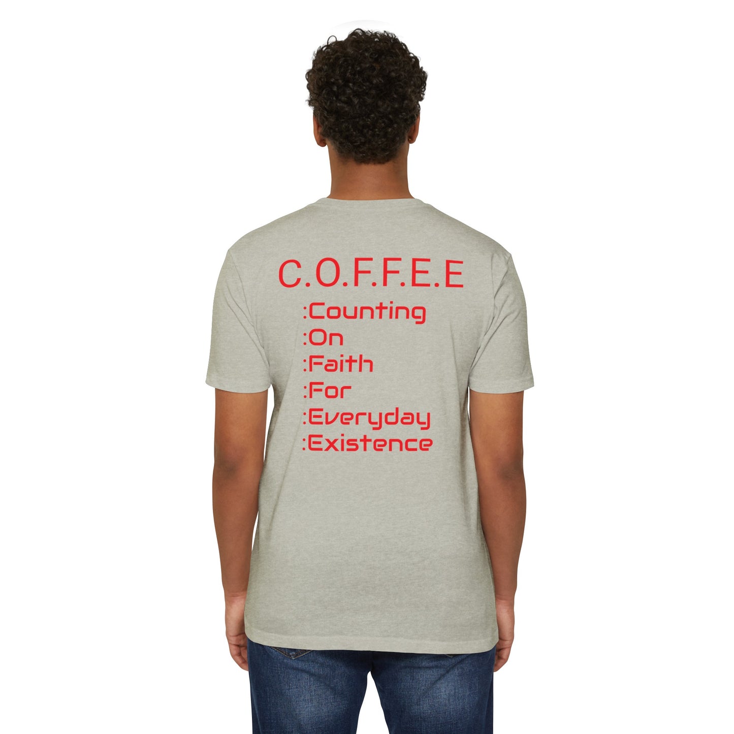 Adult Coffee Christian Red Words Only Blended