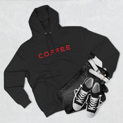 Adult Coffee Christian Red Words Only Hoodie