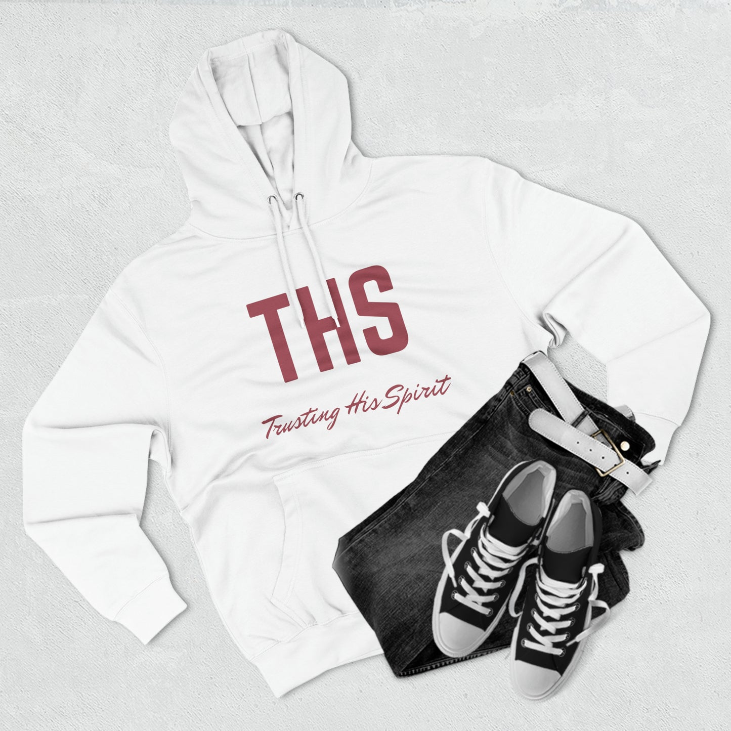 Adult THS Christian Marron Letters Hoodie