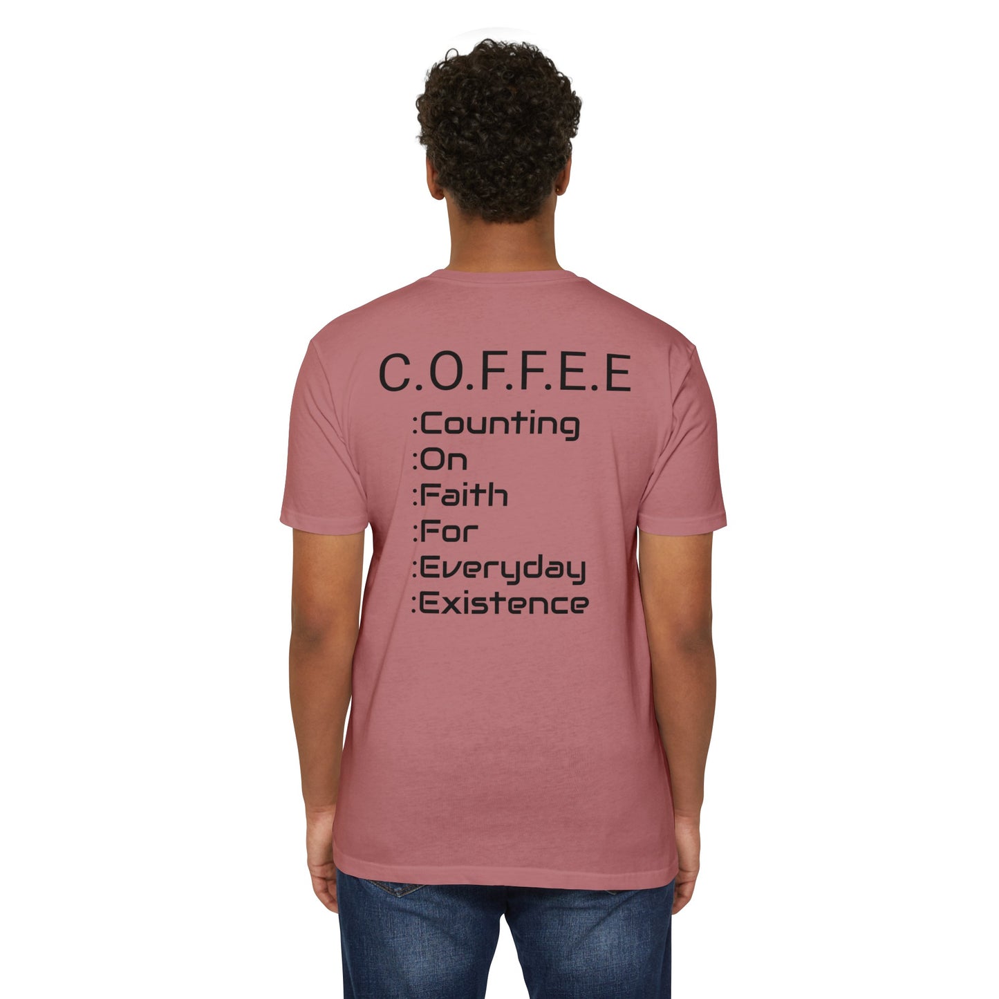 Adult Coffee Christian Black Words Only Blended