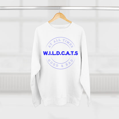 Wildcats Christian Blue Letters & Picture Crewneck