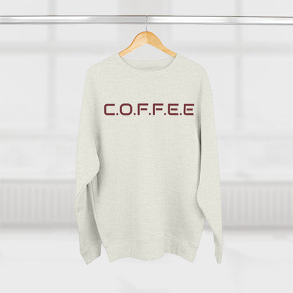 Adult Coffee Christian Marron Words Only Crewneck