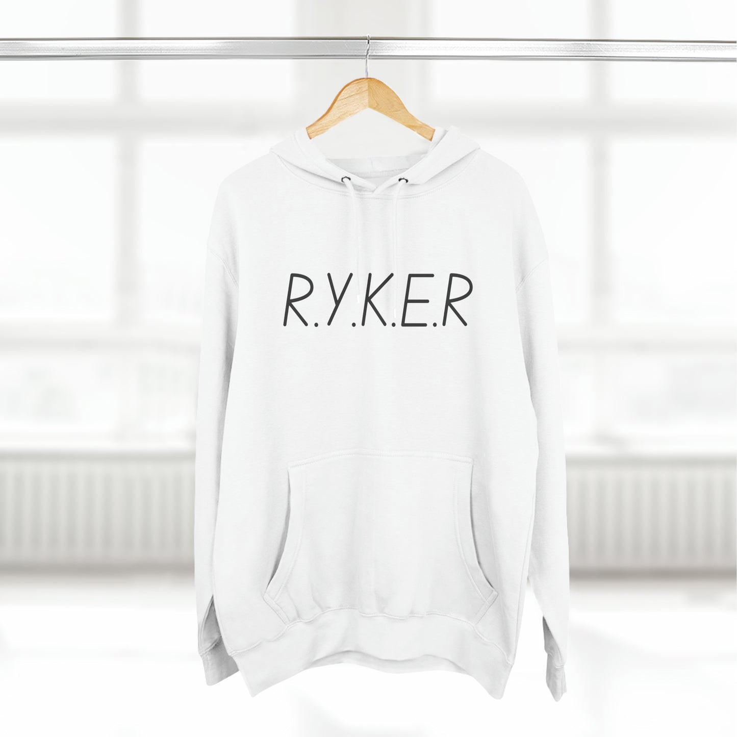 RYKER Christian Black Letters Hoodie