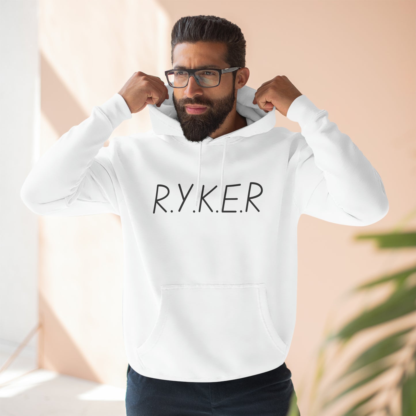 RYKER Christian Black Letters Hoodie