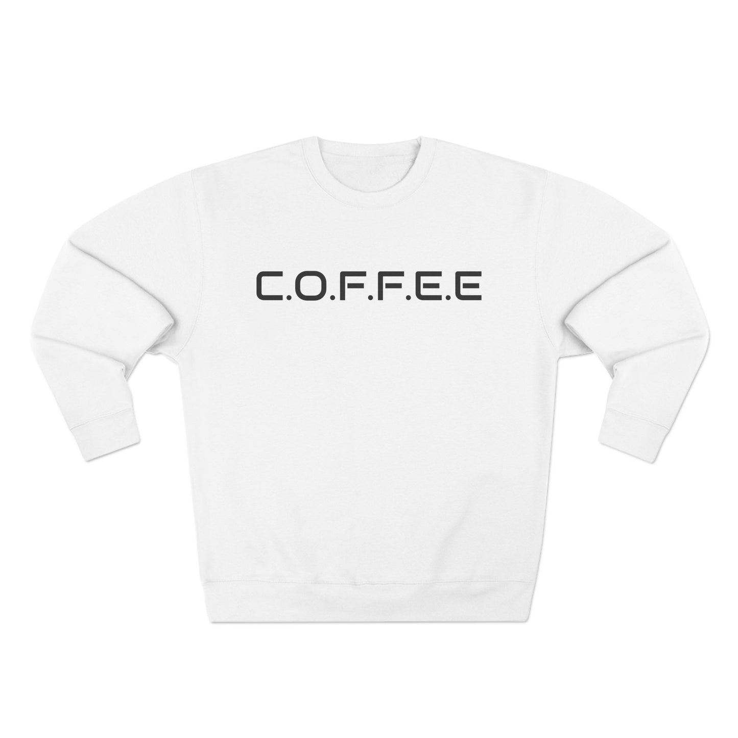 Adult Coffee Christian Black Words Only Crewneck