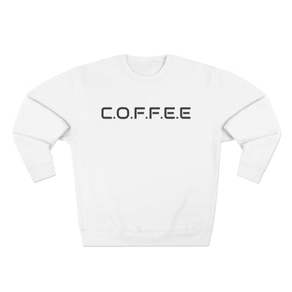 Adult Coffee Christian Black Words Only Crewneck