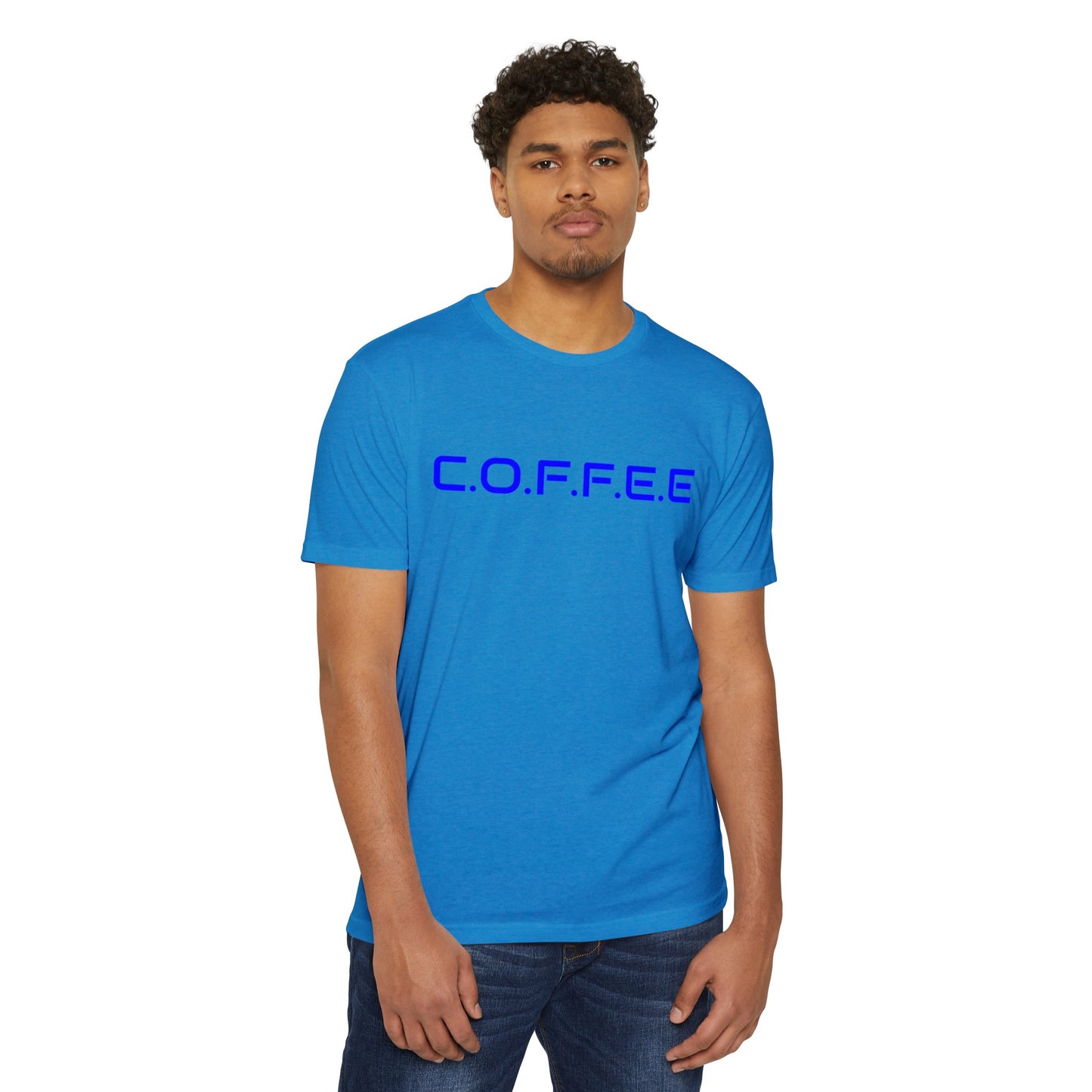 Adult Coffee Christian Blue Words Only Blended