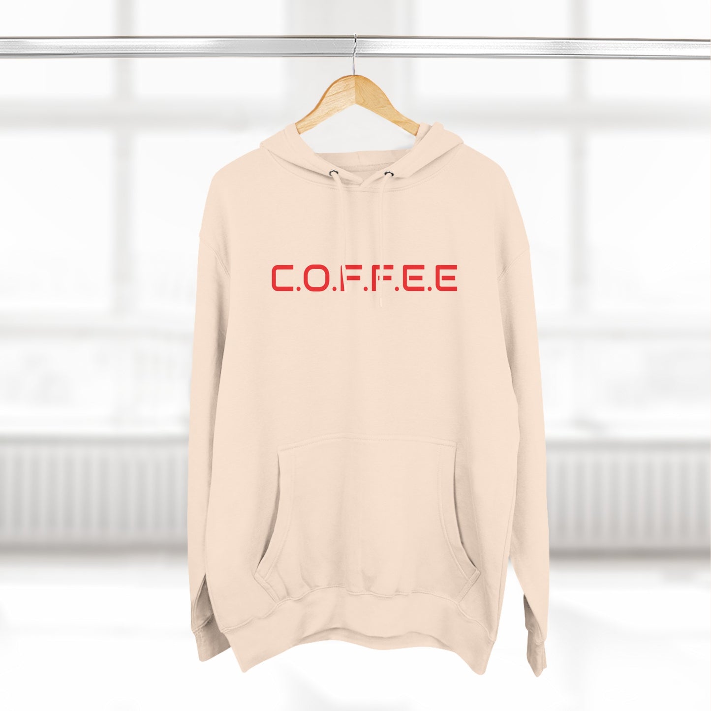 Adult Coffee Christian Red Words Only Hoodie