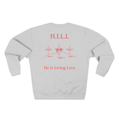 Hill Christian Red Words Crewneck