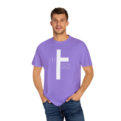 Adult T-Town Christian White Letters & Cross