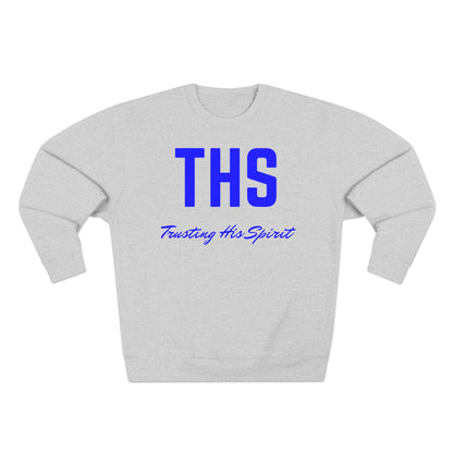 Adult THS Christian Blue Letters Crewneck