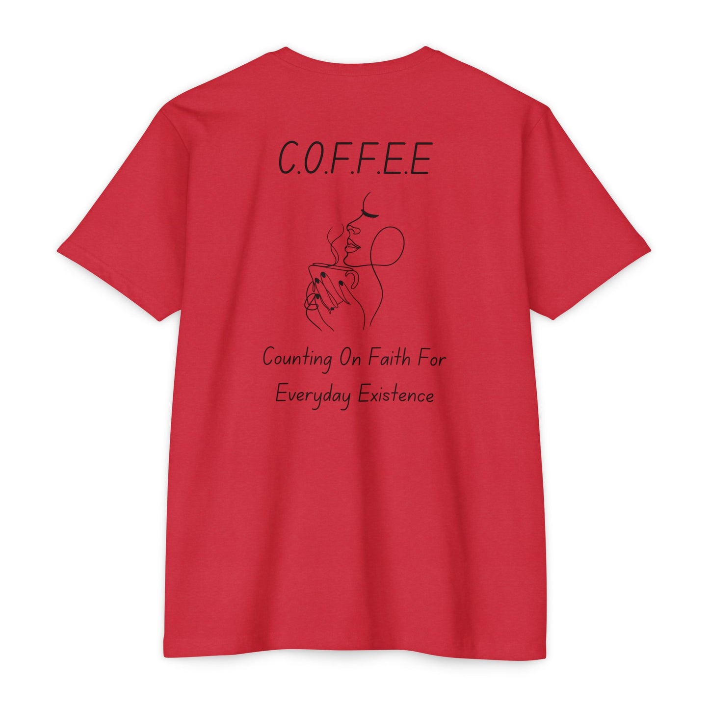 Specialty Adult Coffee Christian Blue Words & Woman Image