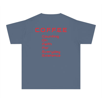 Youth Adult Coffee Christian Red Words Only