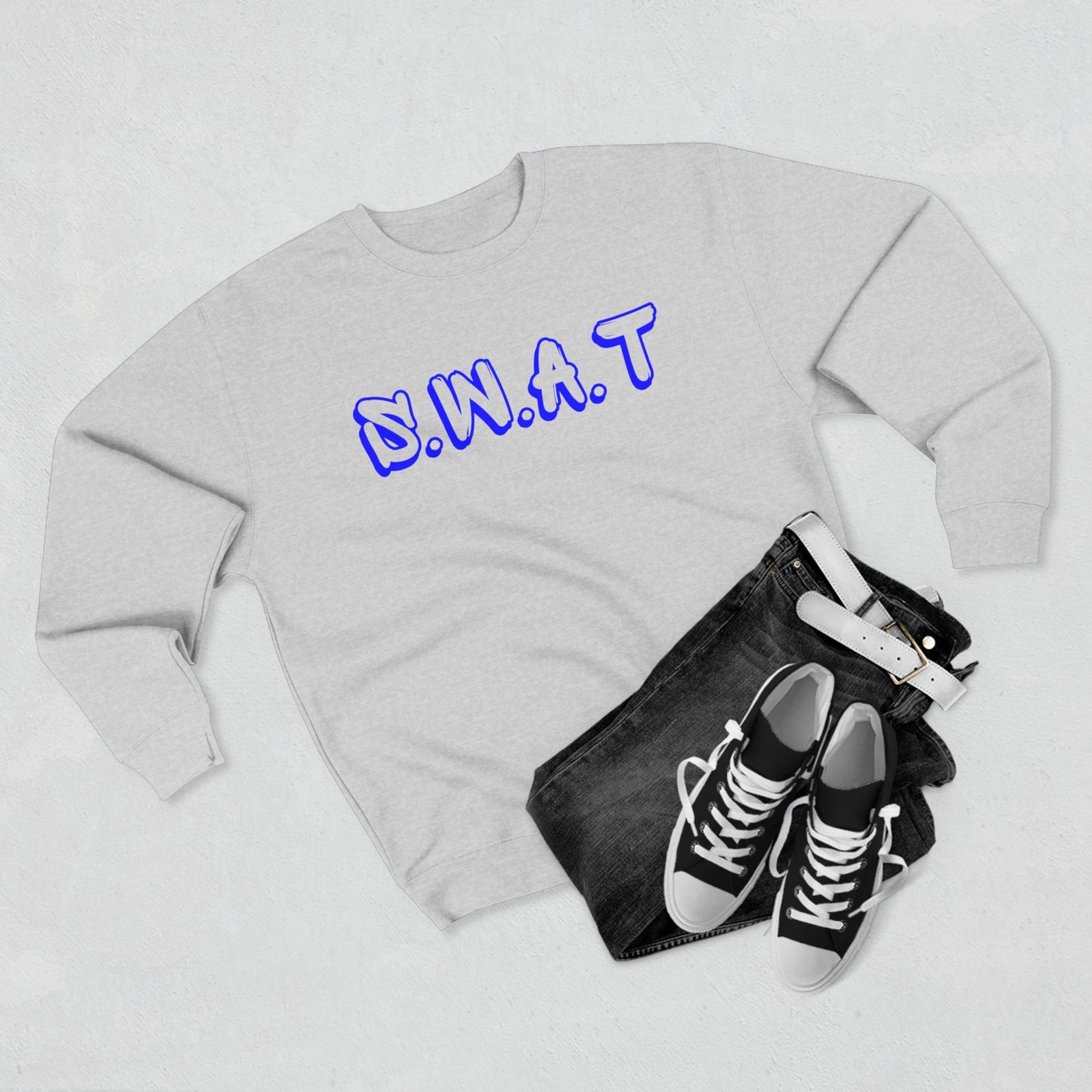 Swat Christian Blue Words Crewneck