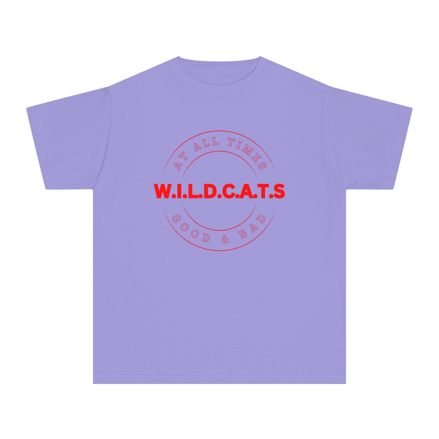 Youth Wildcats Christian Red Letters & Picture