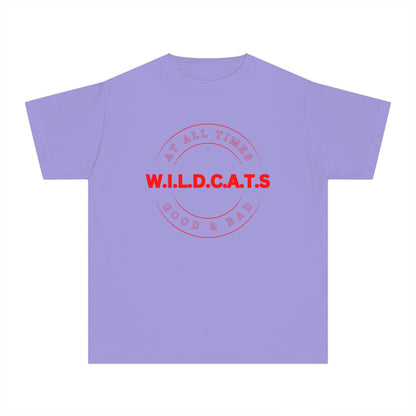 Youth Wildcats Christian Red Letters & Picture