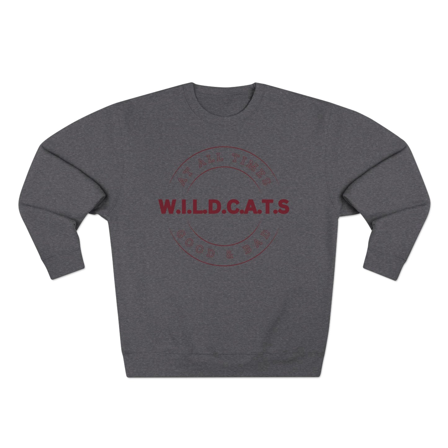 Wildcats Christian Marron Letters & Picture Crewneck