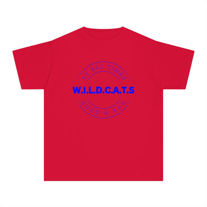 Youth Wildcats Christian Blue Letters & Picture