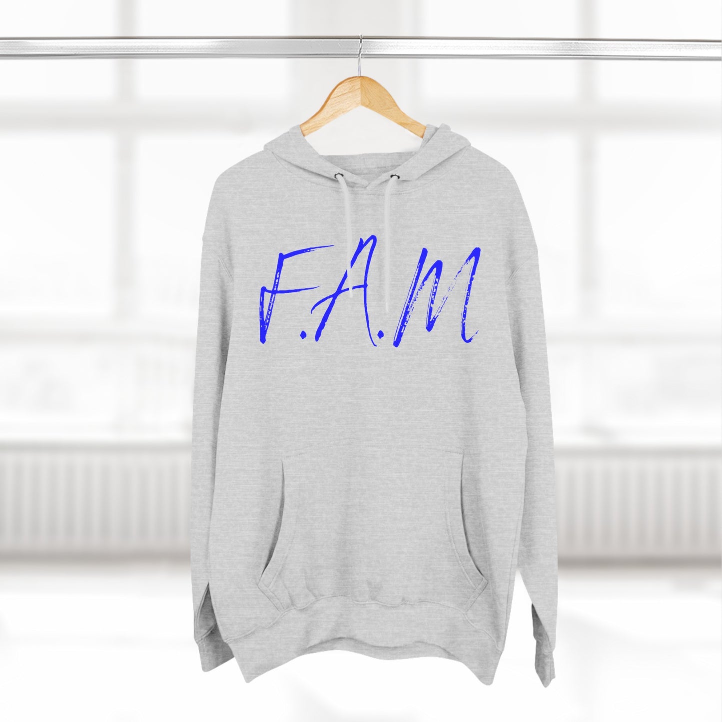 Fam Hoodie Blue Words