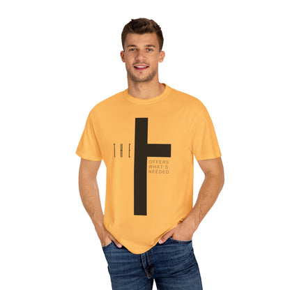 Adult T-Town Christian Black Letters & Cross