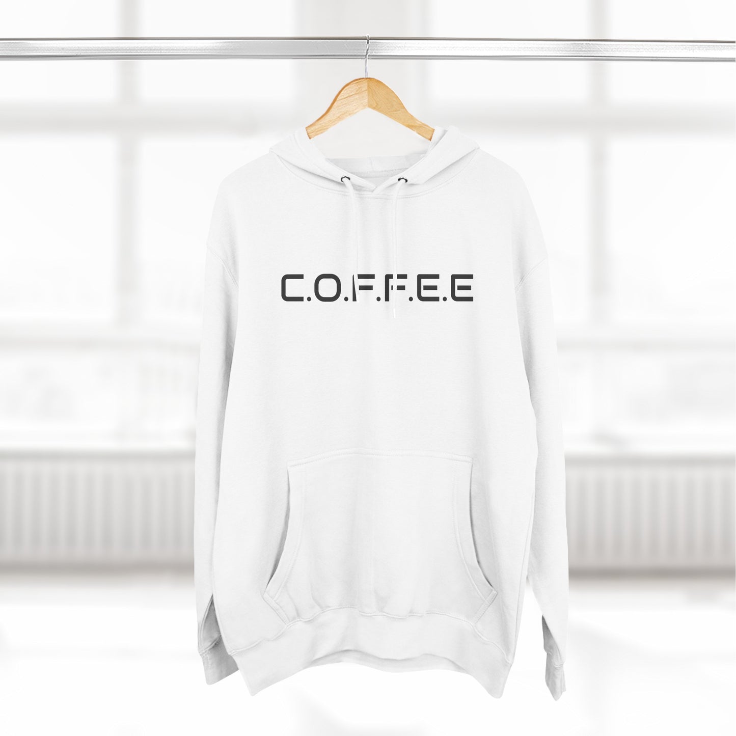 Adult Coffee Christian Black Words Only Hoodie