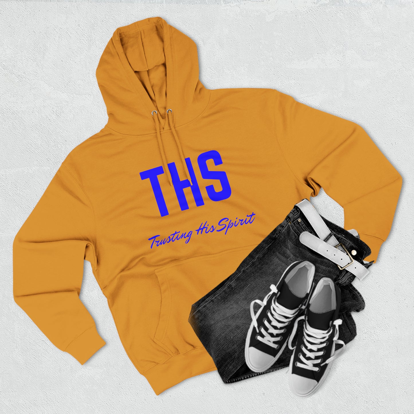 Adult THS Christian Blue Letters Hoodie