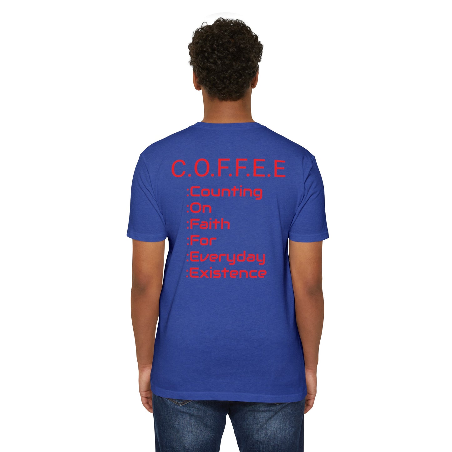 Adult Coffee Christian Red Words Only Blended