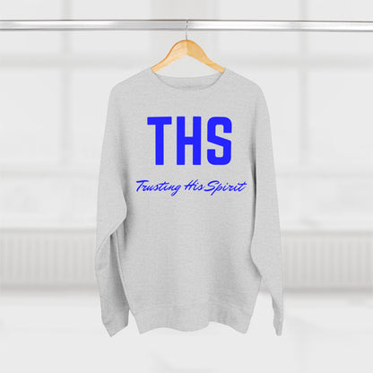 Adult THS Christian Blue Letters Crewneck