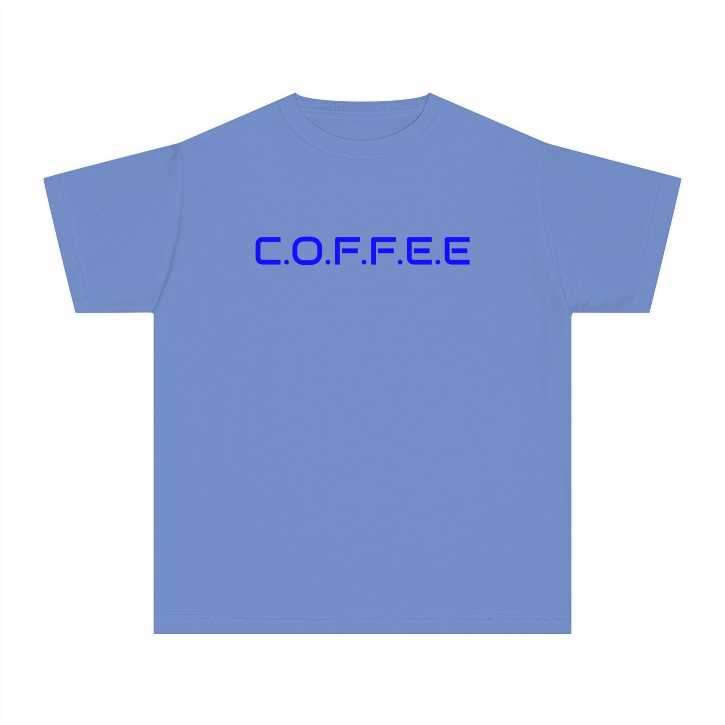 Youth Adult Coffee Christian Blue Words Only