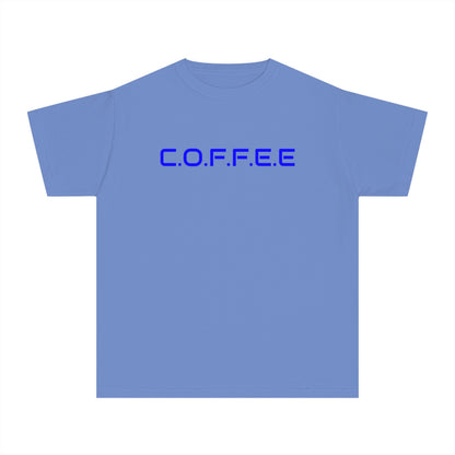 Youth Adult Coffee Christian Blue Words Only