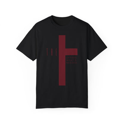 Adult T-Town Christian Marron Letters & Cross