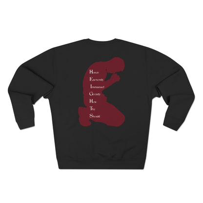 Heights Christian Marron Letters & Image Crewneck