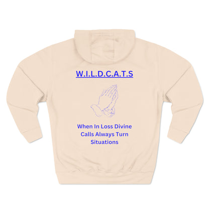 Wildcats Christian Blue Letters & Picture Hoodie