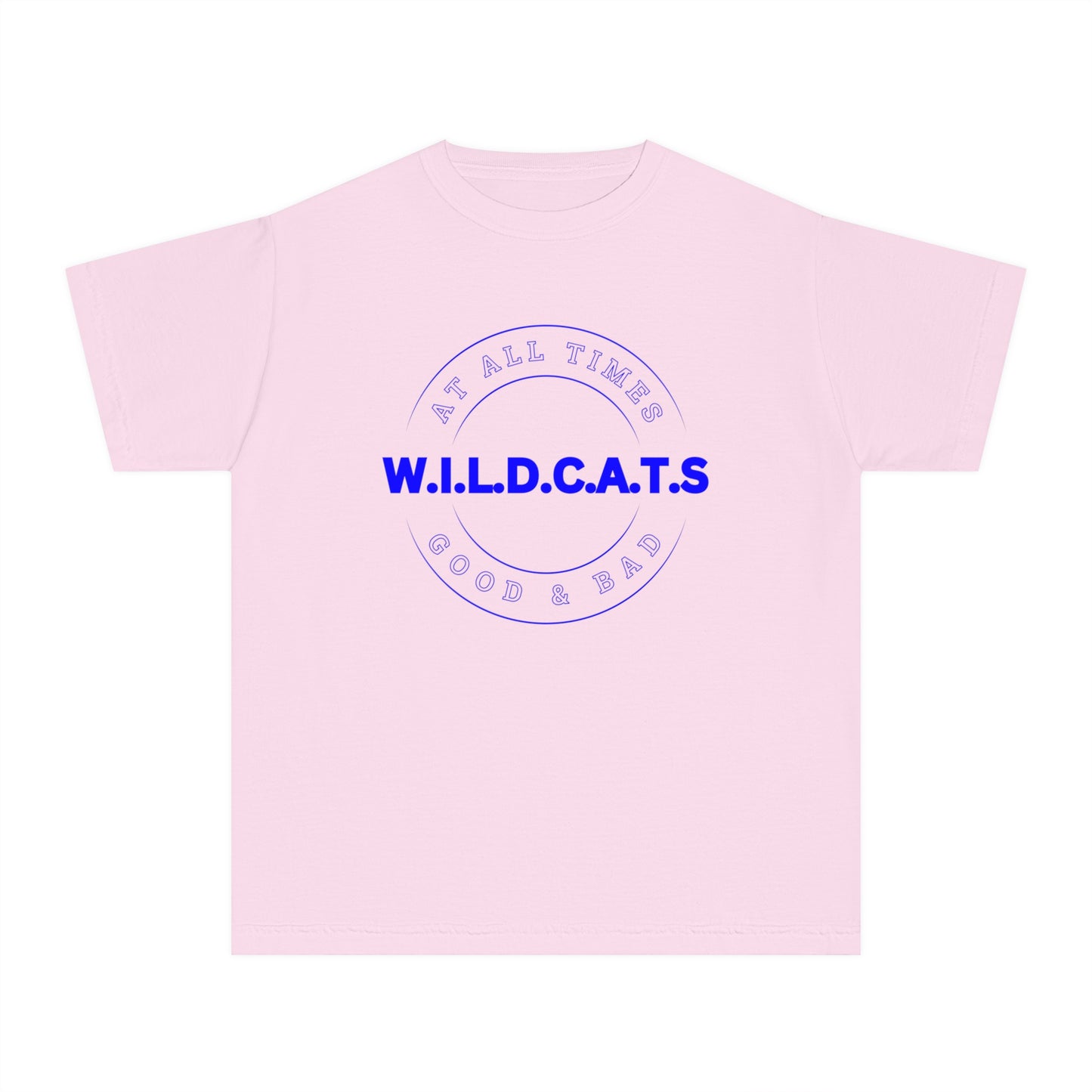 Youth Wildcats Christian Blue Letters & Picture