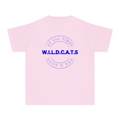 Youth Wildcats Christian Blue Letters & Picture