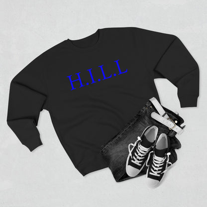 Hill Christian Blue Words Crewneck