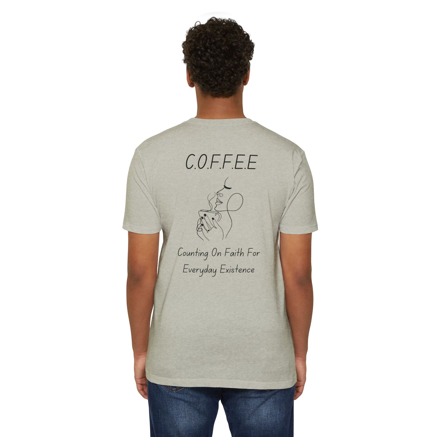 Specialty Adult Coffee Christian Blue Words & Woman Image