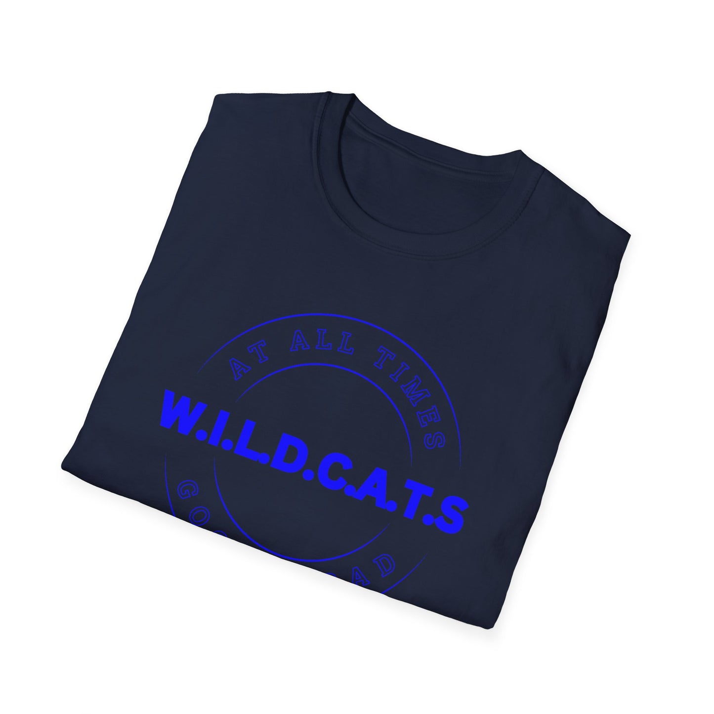 Wildcats Christian Blue Letters & Picture