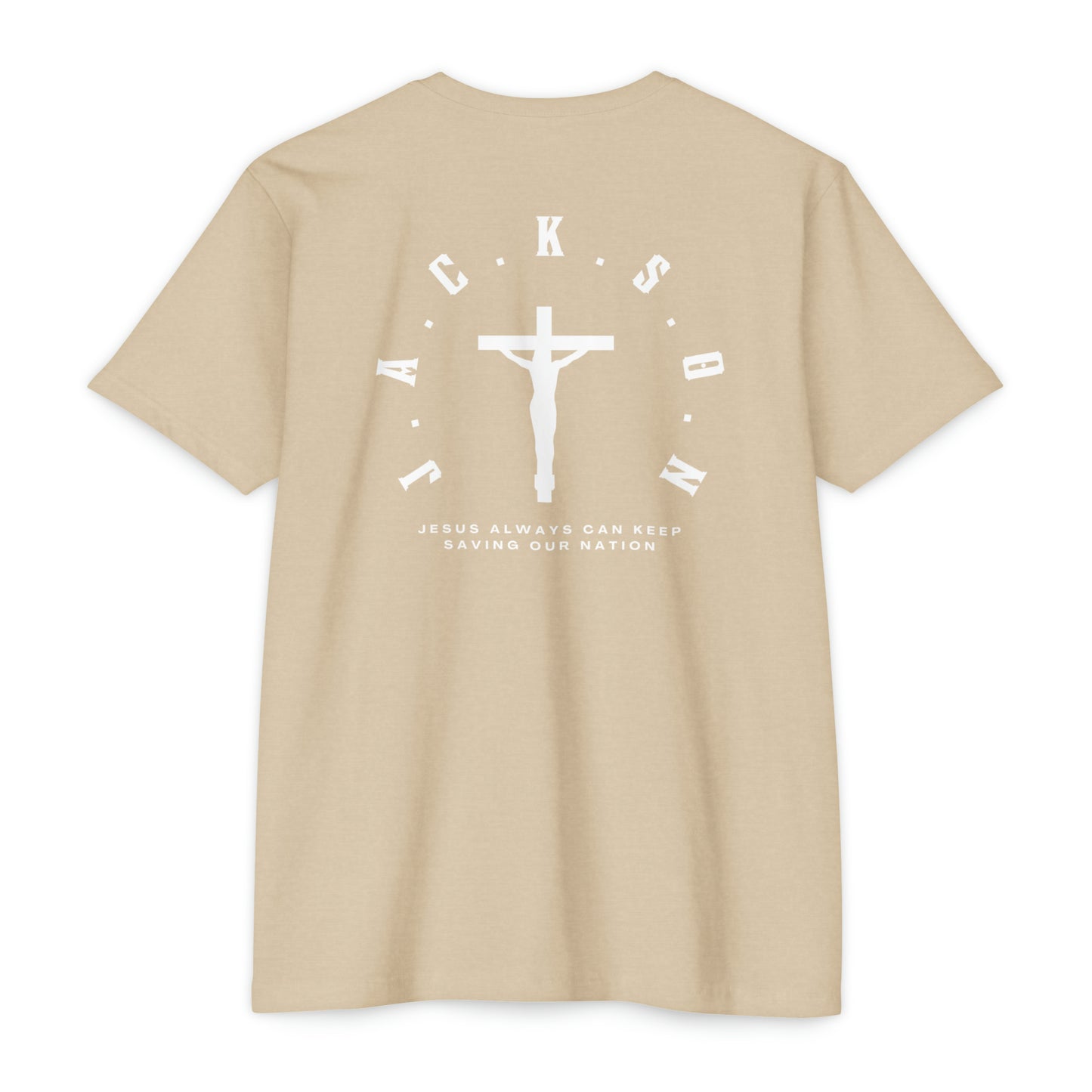 Jackson White Cross & Letters Blended