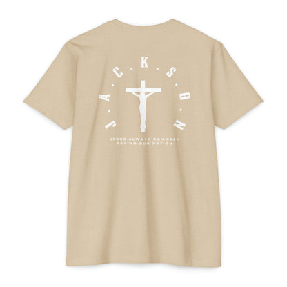 Jackson White Cross & Letters Blended