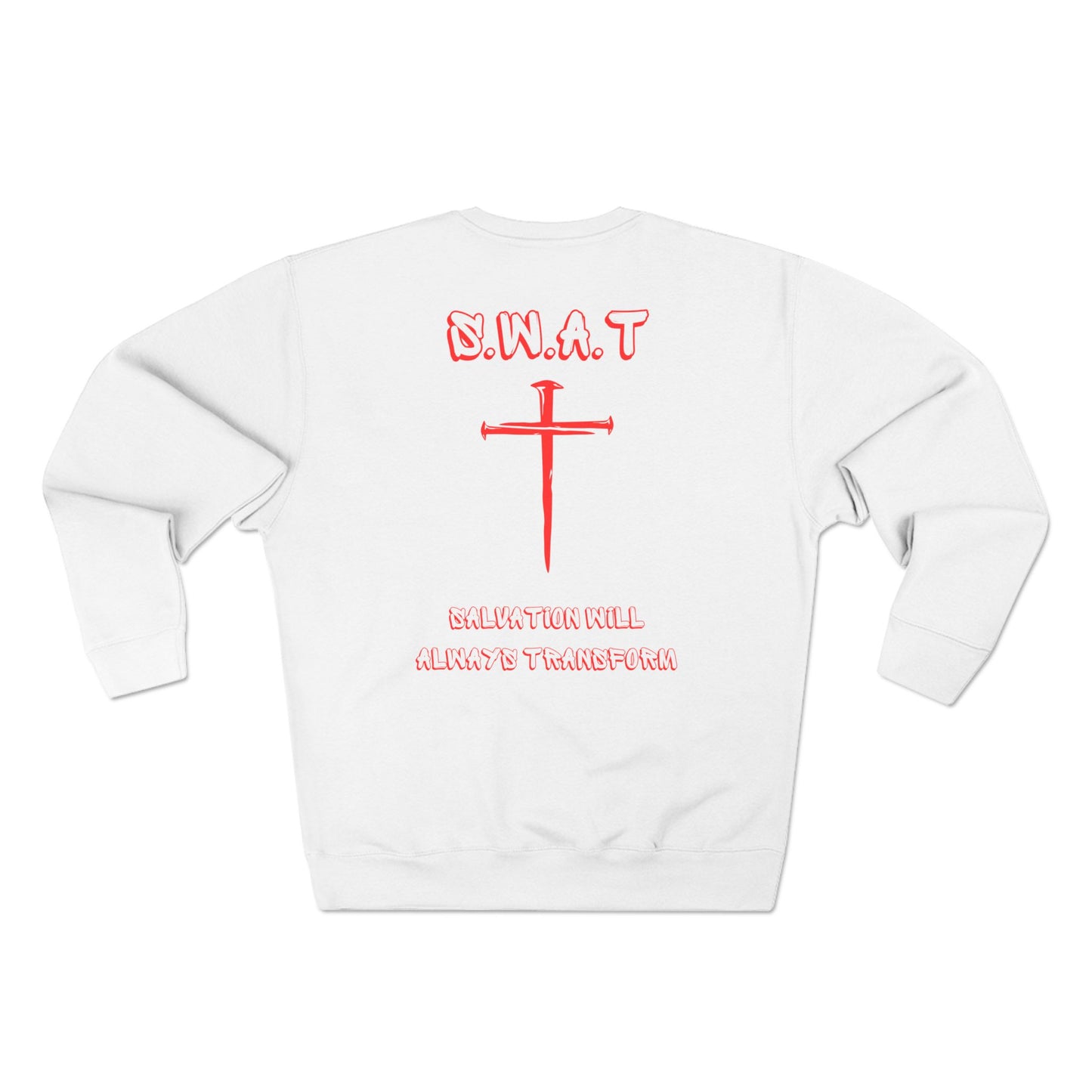 Swat Christian Red Words Crewneck