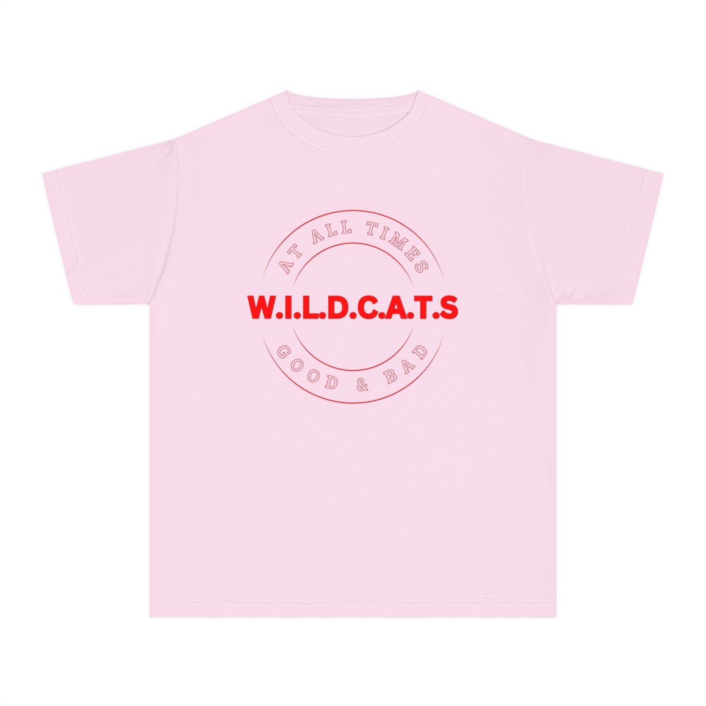 Youth Wildcats Christian Red Letters & Picture